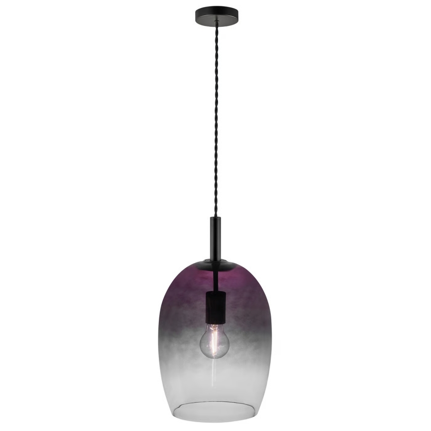 Nordlux - Lámpara colgante con cable UMA 1xE27/40W/230V Ø 23 cm negro/ahumado