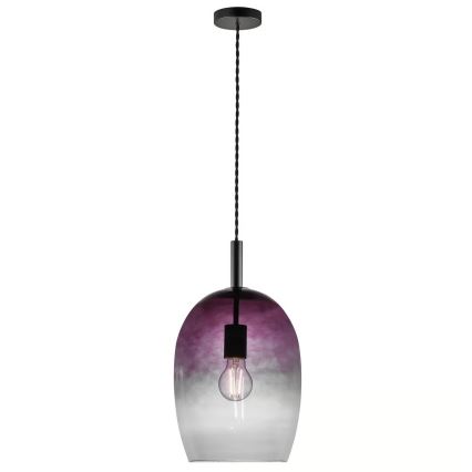 Nordlux - Lámpara colgante con cable UMA 1xE27/40W/230V Ø 23 cm negro/ahumado