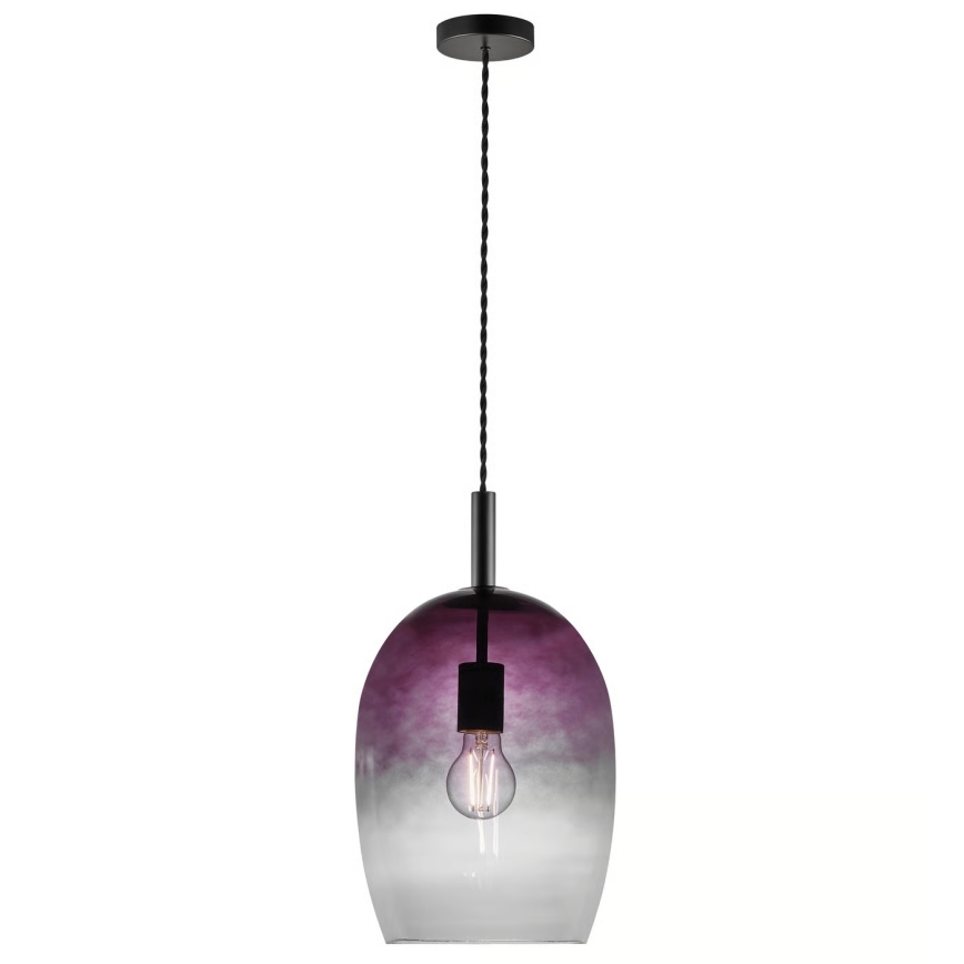 Nordlux - Lámpara colgante con cable UMA 1xE27/40W/230V Ø 23 cm negro/ahumado