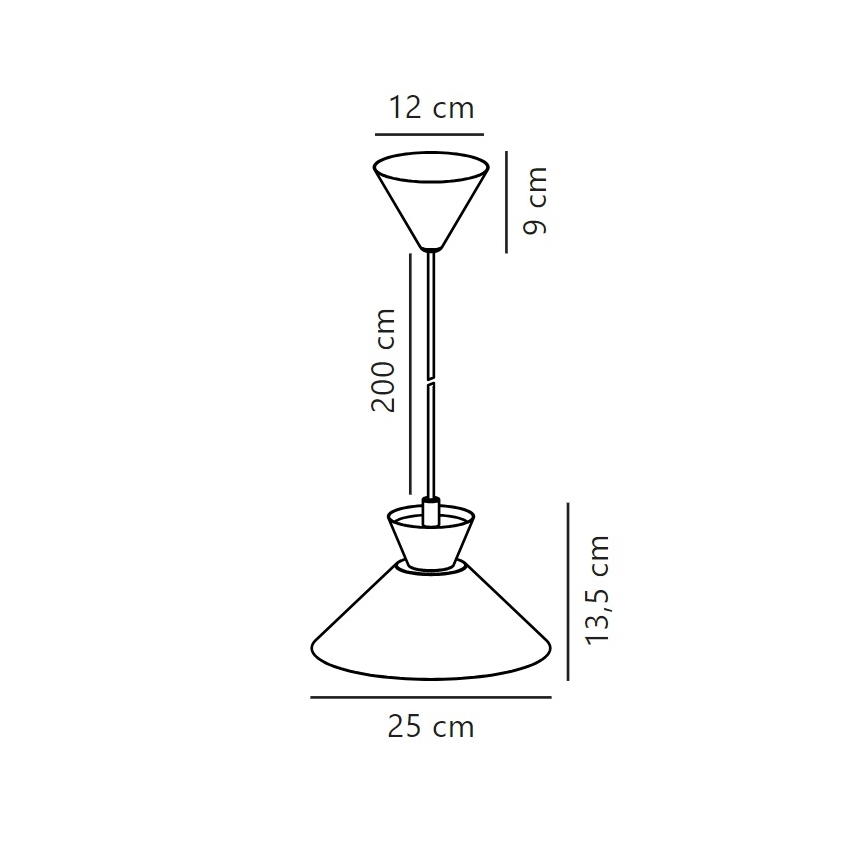 Nordlux - Lámpara colgante DIAL 1xE27/40W/230V diá. 25 cm gris