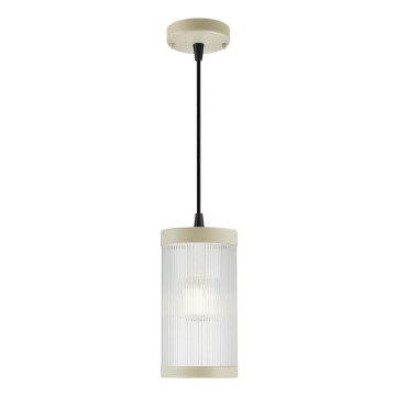Nordlux - Lámpara colgante exterior COUPAR 1xE27/25W/230V IP33 diá. 13 cm color crema