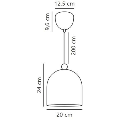 Nordlux - Lámpara colgante GASTON 1xE27/40W/230V rosa/blanco