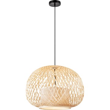 Nordlux - Lámpara colgante HISOKA 1xE27/40W/230V negro/bambú
