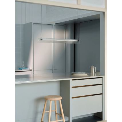 Nordlux - Lámpara colgante LED regulable con cable ALIANI LED/20W/230V 3000K 100 cm negro/transparente