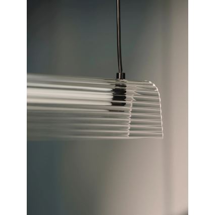 Nordlux - Lámpara colgante LED regulable con cable ALIANI LED/20W/230V 3000K 100 cm negro/transparente