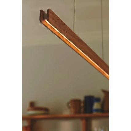 Nordlux - Lámpara colgante LED regulable con cable ILGAS LED/47W/230V 3000K beige/blanco/fresno 115 cm