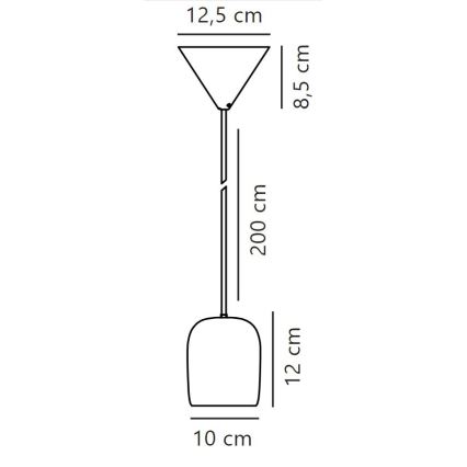 Nordlux - Lámpara colgante NOTTI 1xE27/25W/230V gris