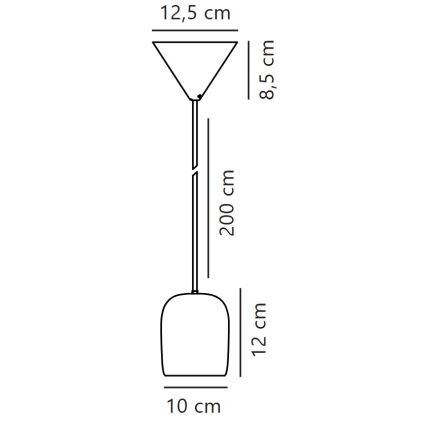 Nordlux - Lámpara colgante NOTTI 1xE27/25W/230V diá. 10 cm naranja