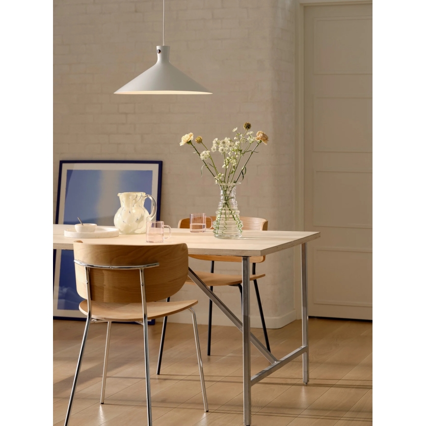 Nordlux - Lámpara colgante suspendida por cable DORINA 1xE27/60W/230V blanca Ø 45 cm