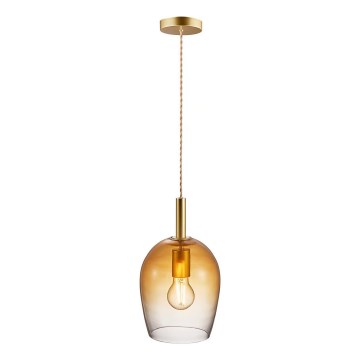 Nordlux - Lámpara colgante UMA con cable 1xE27/40W/230V Ø 18 cm marrón/ahumado