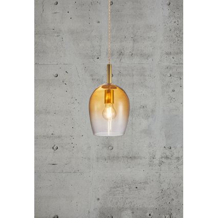 Nordlux - Lámpara colgante UMA con cable 1xE27/40W/230V Ø 18 cm marrón/ahumado