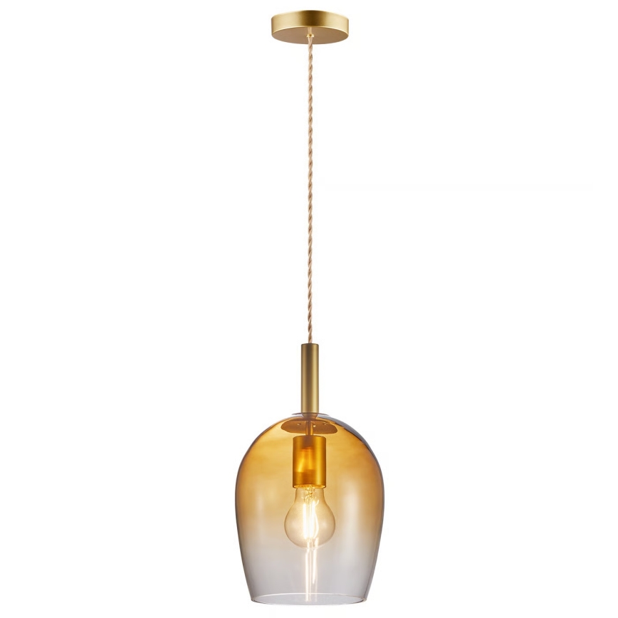 Nordlux - Lámpara colgante UMA con cable 1xE27/40W/230V Ø 18 cm marrón/ahumado