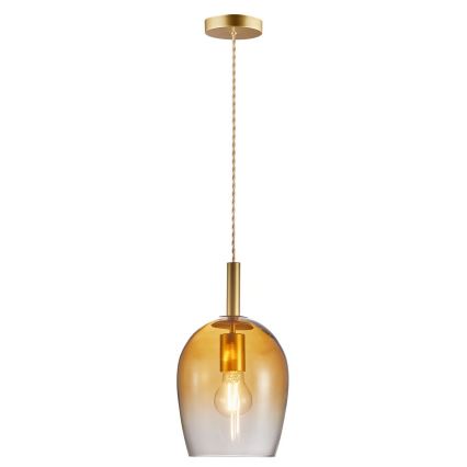Nordlux - Lámpara colgante UMA con cable 1xE27/40W/230V Ø 18 cm marrón/ahumado