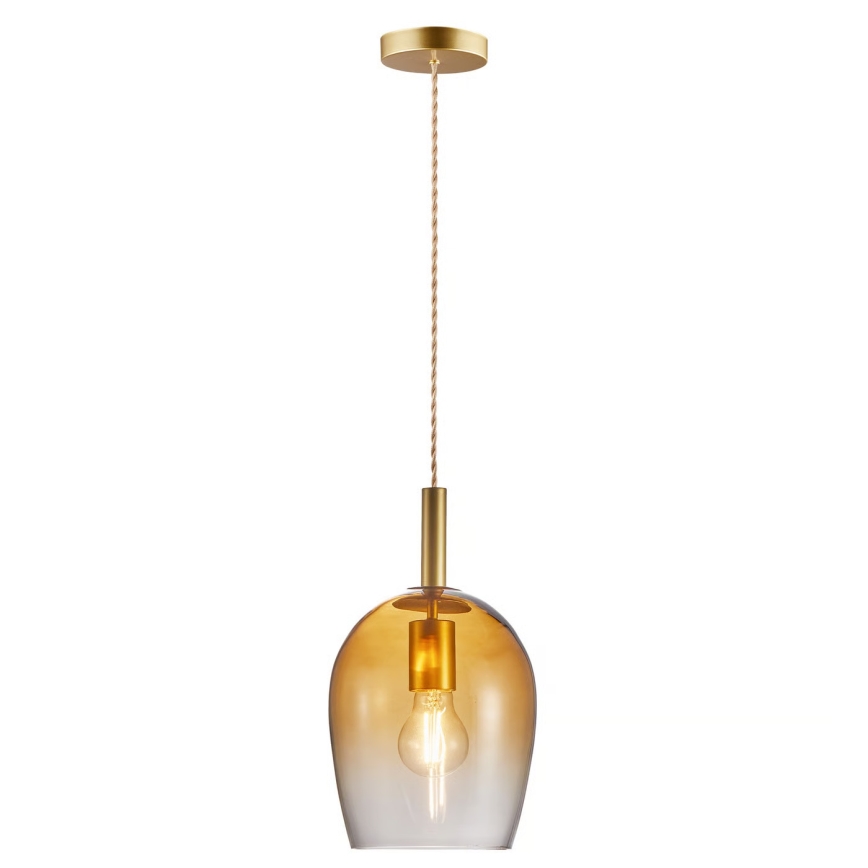 Nordlux - Lámpara colgante UMA con cable 1xE27/40W/230V Ø 18 cm marrón/ahumado