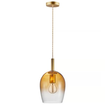 Nordlux - Lámpara colgante UMA con cable 1xE27/40W/230V Ø 18 cm marrón/ahumado