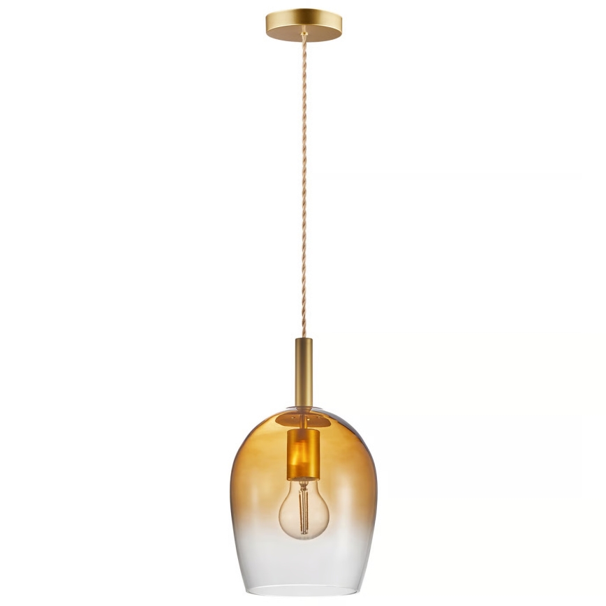 Nordlux - Lámpara colgante UMA con cable 1xE27/40W/230V Ø 18 cm marrón/ahumado