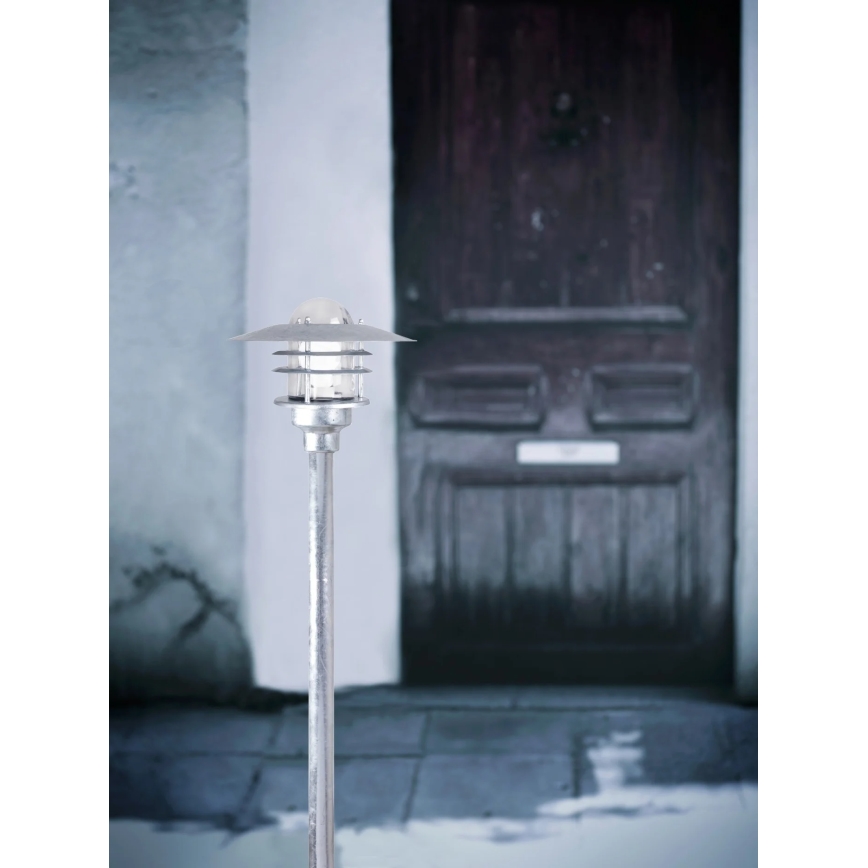 Nordlux - Lámpara de exterior AGGER 1xE27/60W/230V IP54, plateada, 83 cm