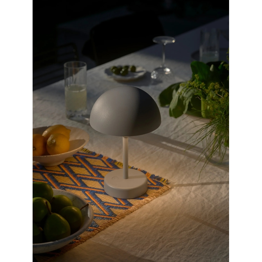 Nordlux - Lámpara de sobremesa LED recargable y regulable para exterior ELLEN LED/2,8W/3,7V 2200 mAh IP44 gris