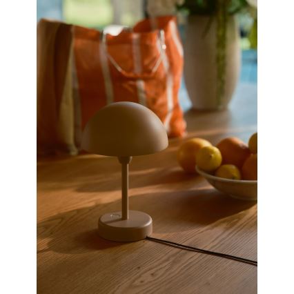 Nordlux - Lámpara de mesa LED recargable y regulable para exterior ELLEN ELLEN LED/2,8W/3,7V 2200 mAh IP44 marrón
