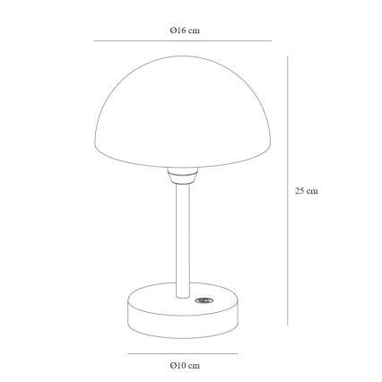 Nordlux - Lámpara de mesa LED regulable y recargable para exterior ELLEN ELLEN LED/2,8W/3,7V 2200 mAh IP44 beige