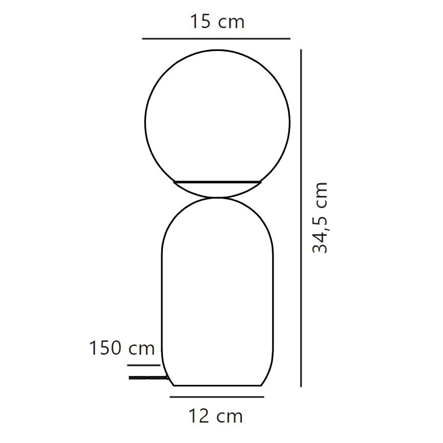 Nordlux - Lámpara de mesa NOTTI 1xE14/25W/230V marrón