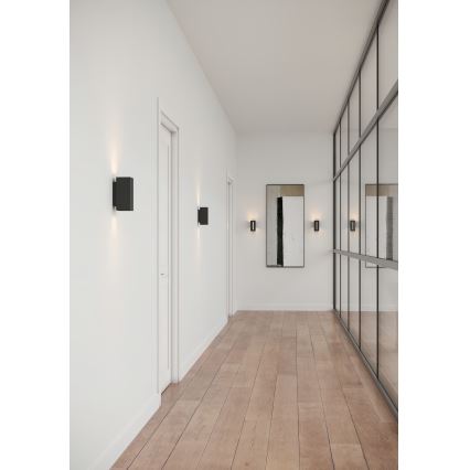 Nordlux - Lámpara de pared LED regulable CURTIZ 2xLED/4,5W/230V negra