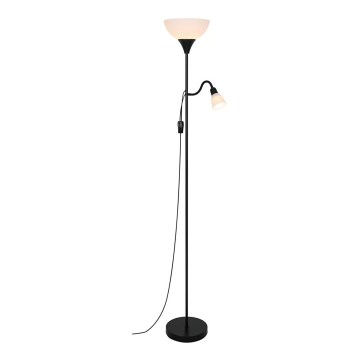 Nordlux - Lámpara de pie LAURIA 1xE27/40W/230V + 1xE14/15W negro