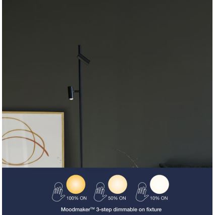 Nordlux - Lámpara de pie táctil LED regulable OMARI 2xLED/3,2W/230V negro