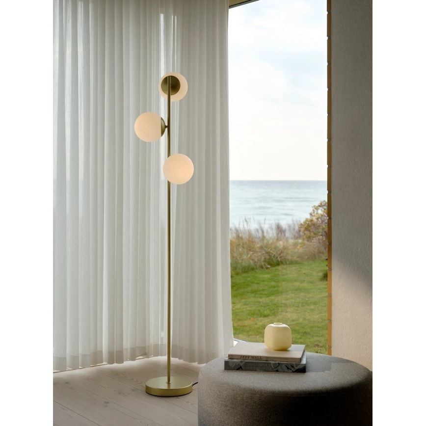 Nordlux - Lámpara de pie LILLY 3xE14/10W/230V latón
