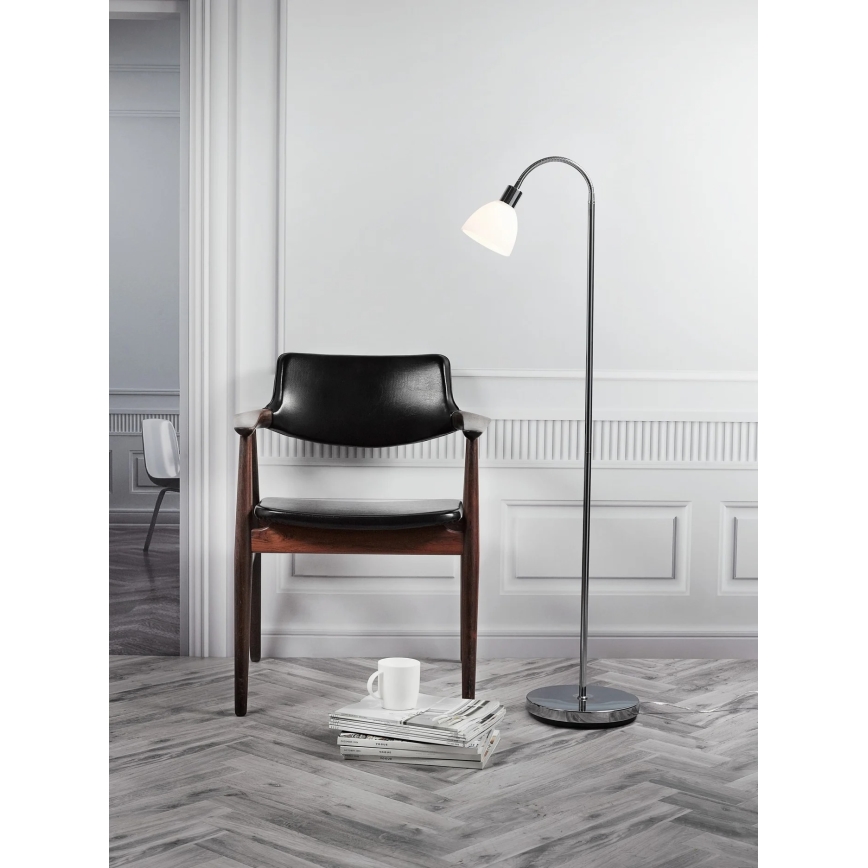 Nordlux - Lámpara de pie RAY 1xE14/25W/230V cromo brillante 153,5 cm