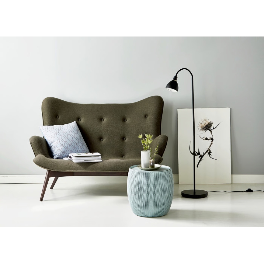 Nordlux - Lámpara de pie RAY 1xE14/25W/230V negra 153,5 cm