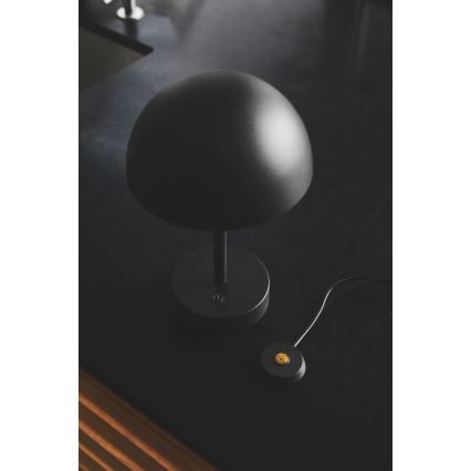 Nordlux - Lámpara de mesa LED recargable y regulable para exterior ELLEN LED/2,8W/3,7V 2200 mAh IP44 negra