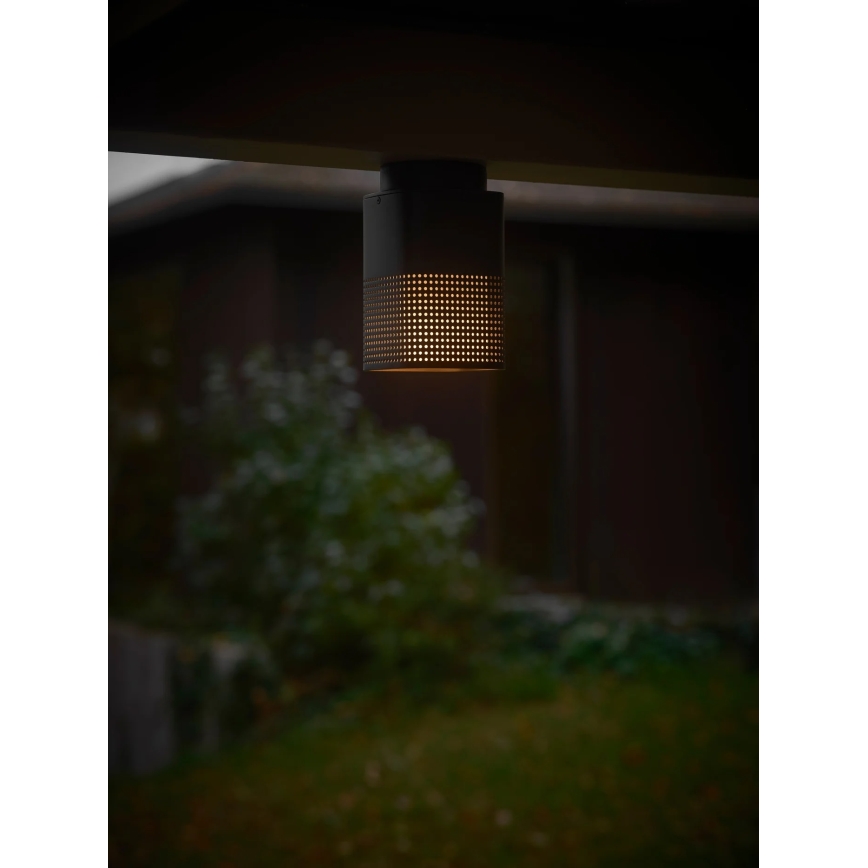 Nordlux - Lámpara de techo exterior SIDARA 1xE27/15W/230V IP54 negra