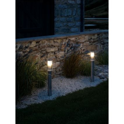 Nordlux - Lámpara exterior LINTON 1xE27/15W/230V IP54 plateada 80 cm