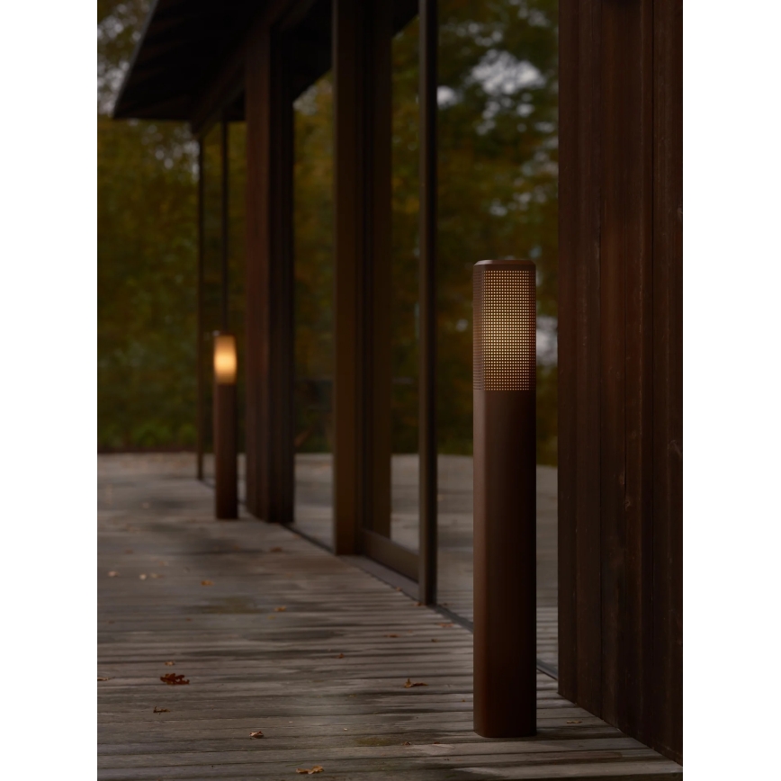 Nordlux - Lámpara exterior SIDARA 1xE27/15W/230V IP44 95 cm marrón