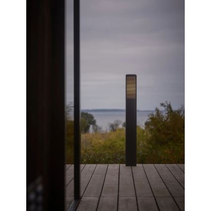 Nordlux - Lámpara exterior SIDARA 1xE27/15W/230V IP44 95 cm negra