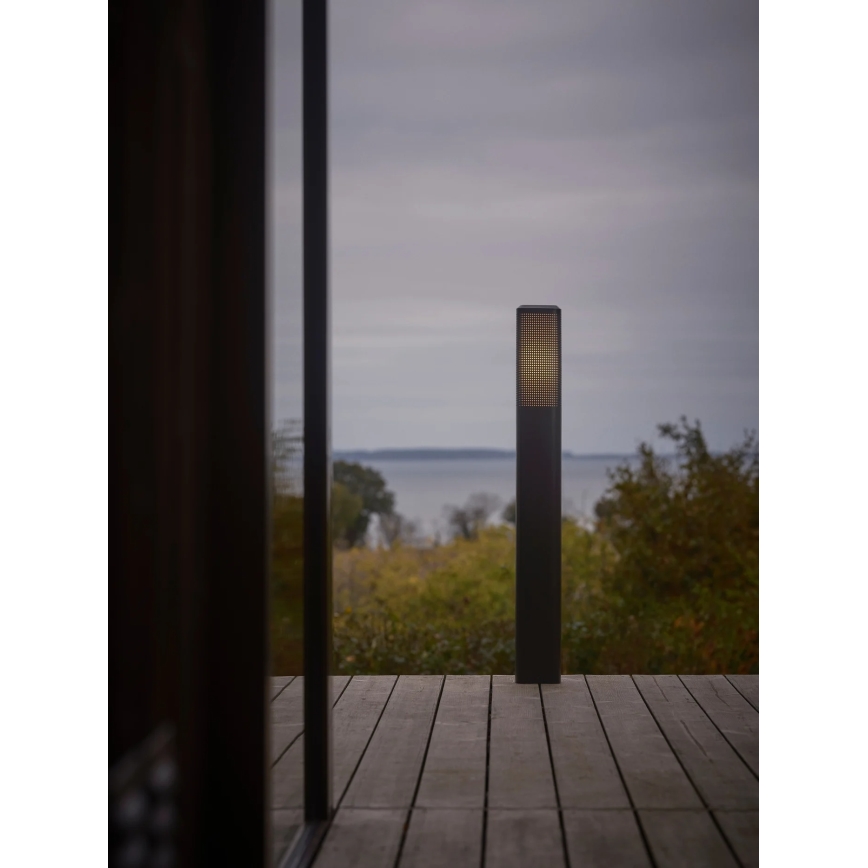 Nordlux - Lámpara exterior SIDARA 1xE27/15W/230V IP44 95 cm negra