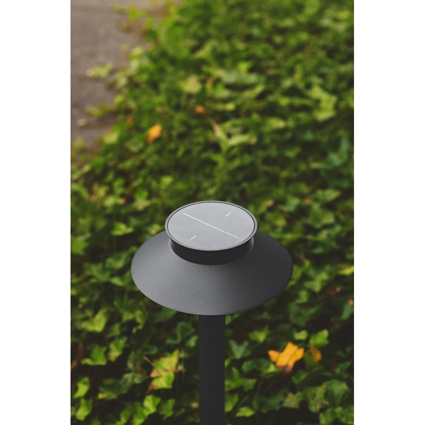 Nordlux - Lámpara solar LED con sensor, 5W/3,7V, IP44, negra, 60 cm