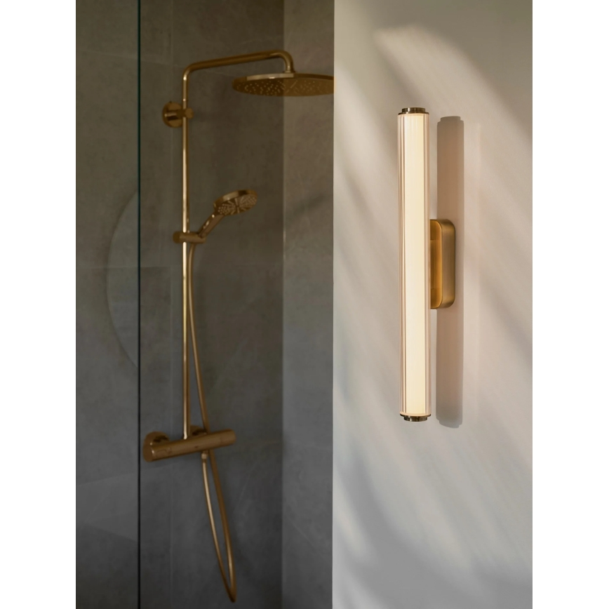 Nordlux - Aplique de pared para baño LED regulable VIRELLE LED/12W/230V 3000/4000K IP44 latón