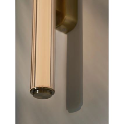 Nordlux - Aplique de pared para baño LED regulable VIRELLE LED/12W/230V 3000/4000K IP44 latón