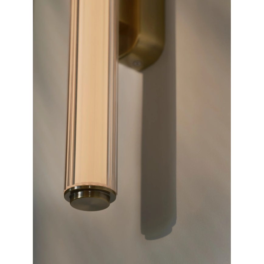 Nordlux - Aplique de pared para baño LED regulable VIRELLE LED/12W/230V 3000/4000K IP44 latón