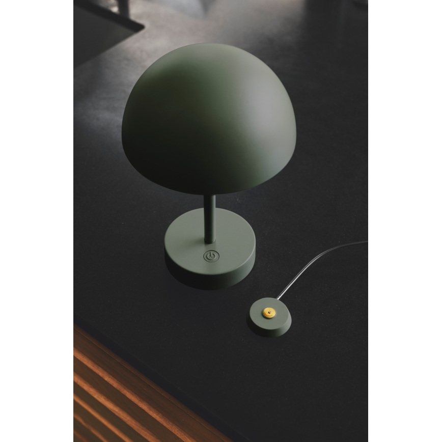 Nordlux - Lámpara de sobremesa recargable y regulable para exterior ELLEN LED/2,8W/3,7V 2200 mAh IP44 verde
