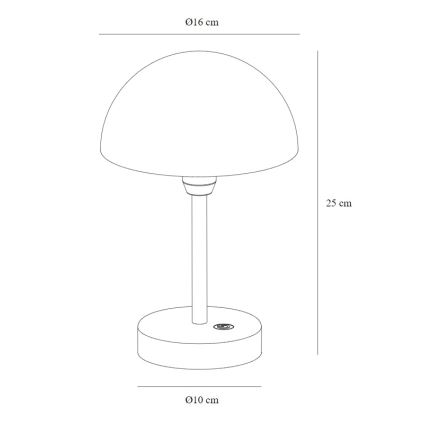 Nordlux - Lámpara de sobremesa recargable y regulable para exterior ELLEN LED/2,8W/3,7V 2200 mAh IP44 verde