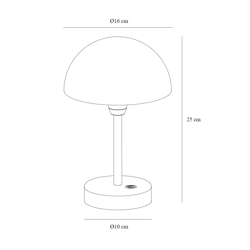 Nordlux - Lámpara de sobremesa recargable y regulable para exterior ELLEN LED/2,8W/3,7V 2200 mAh IP44 verde