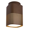 Nordlux - Luminaria de techo para exterior SIDARA 1xE27/15W/230V IP54 marrón