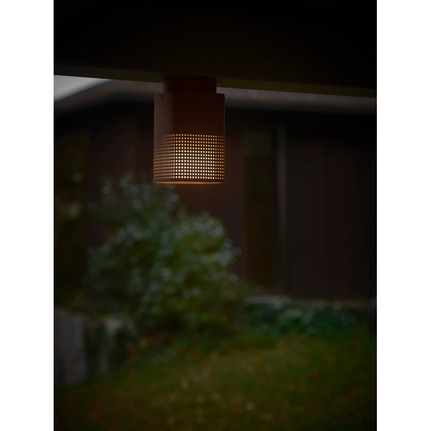Nordlux - Luminaria de techo para exterior SIDARA 1xE27/15W/230V IP54 marrón
