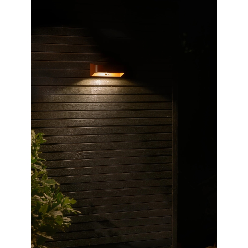 Nordlux - Lámpara solar LED con sensor MARCELLIO LED/5W/5V IP54 2200 mAh marrón