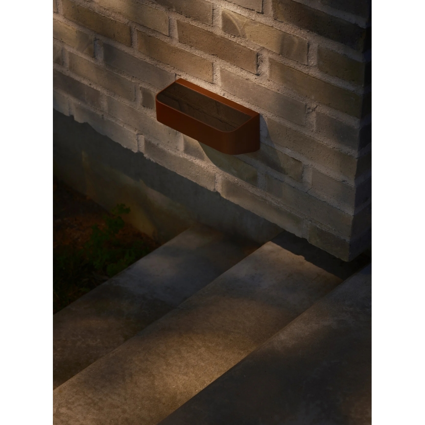 Nordlux - Lámpara solar LED con sensor MARCELLIO LED/5W/5V IP54 2200 mAh marrón