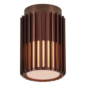 Nordlux - Plafón de exterior ALUDRA 1xE27/15W/230V diá. 12,4 cm marrón