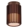 Nordlux - Plafón de exterior ALUDRA 1xE27/15W/230V diá. 12,4 cm marrón